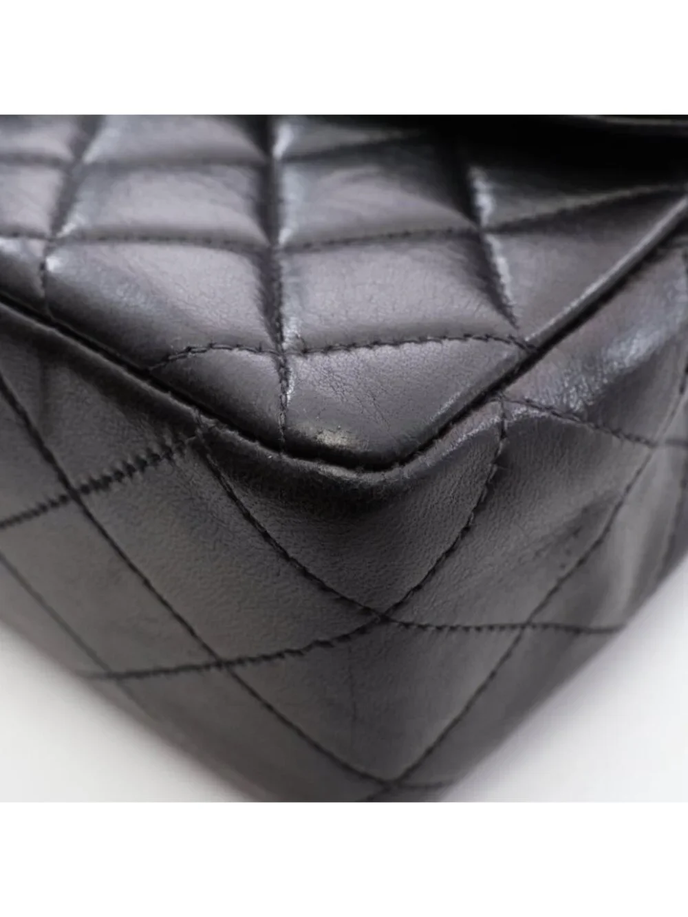 Chanel Handbag Quilted Parent Child Bag Black Lambskin